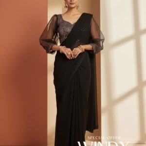 Bring back the chic vibe with a gorgeous modern twist! The Saree & Balloon Sleeve Jacket is here! ✨