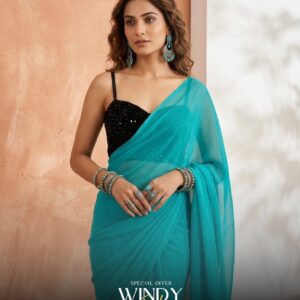 Step into this Wedding Season with the most beautiful Velvet Sequins Saree Jacket & Saree Full Kit! ✨