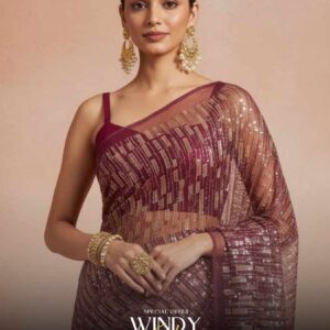 Windy New Arrival Glitter Net with Valentina Half & Half Saree
