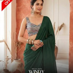 🔥 Shine brighter than ever this Wedding Season with the stunning Windy Mirror Mirror Saree Jacket & Saree Full Kit! ✨