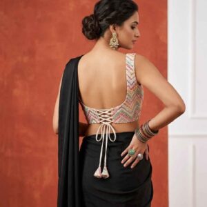 Valentina Saree, paired exclusively with the dazzling Mirror Mirror Sequins Jacket.