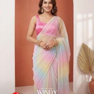 මේ දවස්වල කවුරුත් හොයන, අලුත්ම Trend එක! Rainbow Net Saree Full Kit