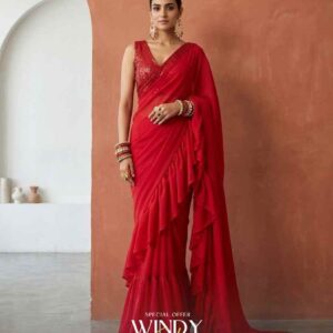 Ruffle Saree & Jacket