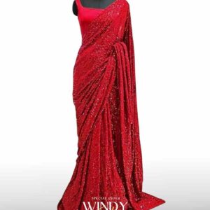  Be the star of this wedding season! Step into the spotlight with our dazzling Sequins Saree. 