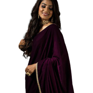 🔥 Step into pure luxury with our breathtaking Velvet Saree & Gold Sequins Jacket Piece! ✨